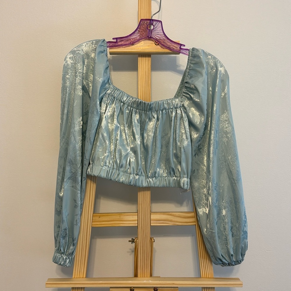 Adult XSmall Coco + Jaimeson Teal Crop Top